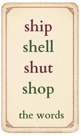 Card: ship, shell, shut, shop, the words